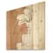 Designart - One Line Portrait of African American Woman II - Modern Print on Natural Pine Wood